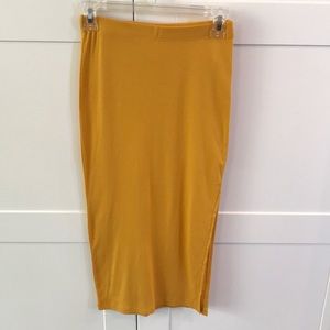 New Mustard yellow high waisted skirt